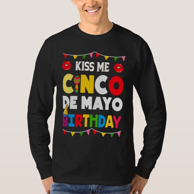 Cinco De Mayo Burritos  Mexico Tacos and Avocado   T-Shirt (Vorderseite)