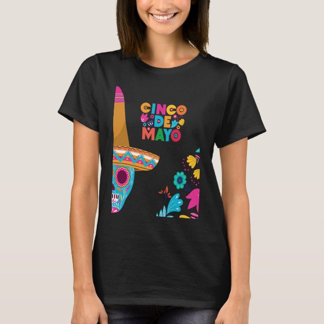 Cinco De Mayo Burritos  Mexico Tacos and Avocado   T-Shirt (Vorderseite)
