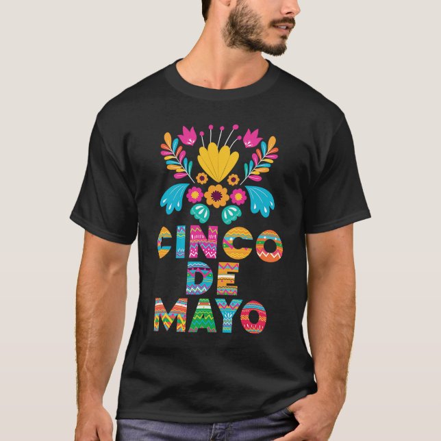 Cinco De Mayo Burritos  Mexico Tacos and Avocado   T-Shirt (Vorderseite)