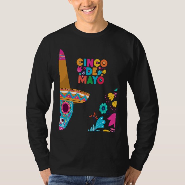 Cinco De Mayo Burritos  Mexico Tacos and Avocado   T-Shirt (Vorderseite)