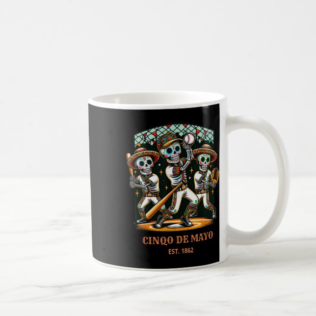 Cinco De Mayo Bysebyll Skeletons Kaffeetasse (Rechts)