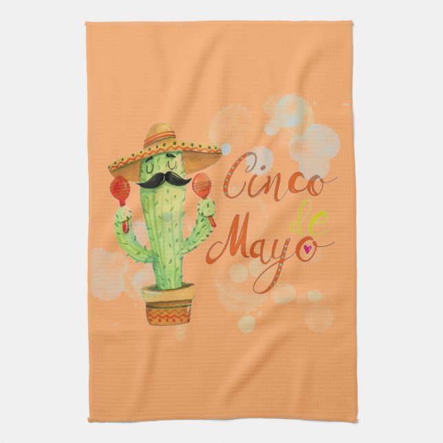 Cinco De Mayo Cactus Handtuch (Vertikal)