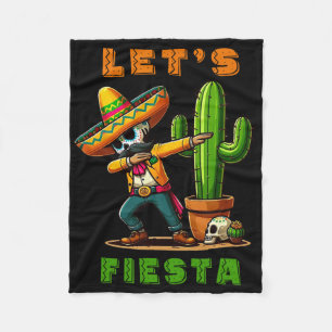 Cinco De Mayo Cactus Mexican Poncho Sombrero Hat B Fleecedecke