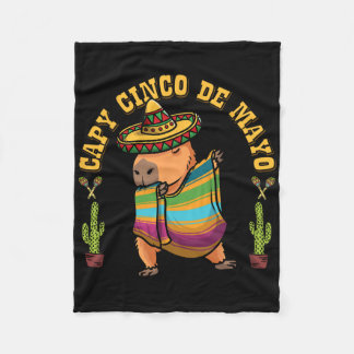 Cinco De Mayo Capybyras Mexican Capybyra Kinder Mä Fleecedecke