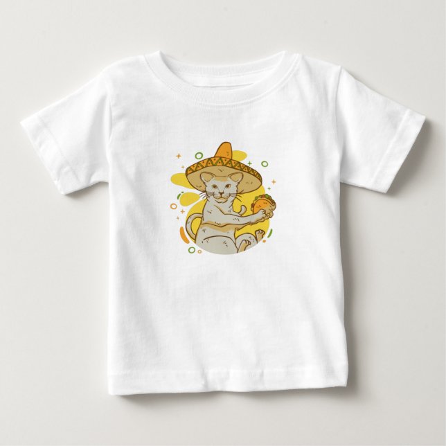 Cinco De Mayo Cat Baby T-shirt (Vorderseite)