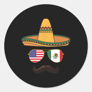 Cinco De Mayo Celebration Mexicano American 2025 1 Runder Aufkleber