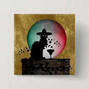 Cinco de Mayo Chat Noir / Gato Negro Button
