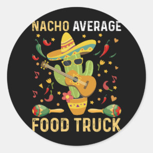 Cinco De Mayo Chef Nacho Durchschnittlicher Food T Runder Aufkleber