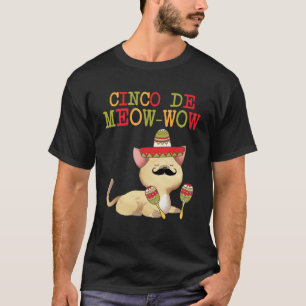 Cinco De Mayo Cinco De Meow Wow T-Shirts Katzen Ki