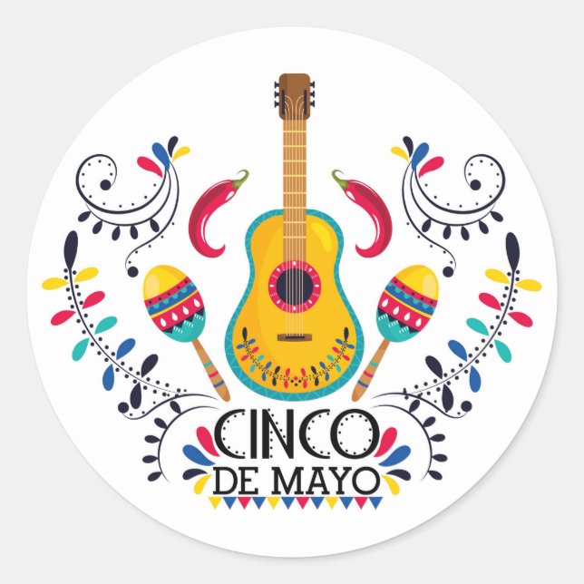 Cinco De Mayo Classic Round Sticker (Vorderseite)