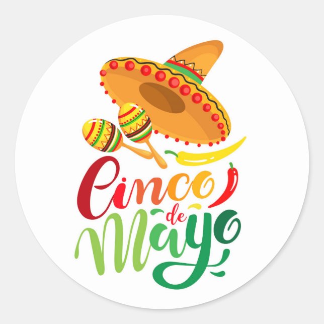 Cinco De Mayo Classic Round Sticker (Vorderseite)