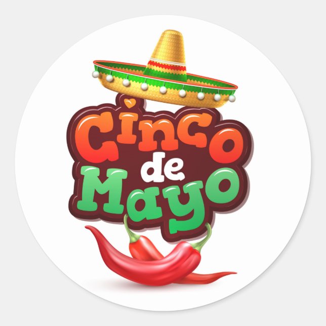 Cinco De Mayo Classic Round Sticker (Vorderseite)