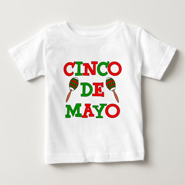 Cinco De Mayo Colorful Maracas Baby T-shirt (Vorderseite)