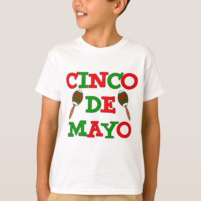 Cinco De Mayo Colorful Maracas T-Shirt (Vorderseite)