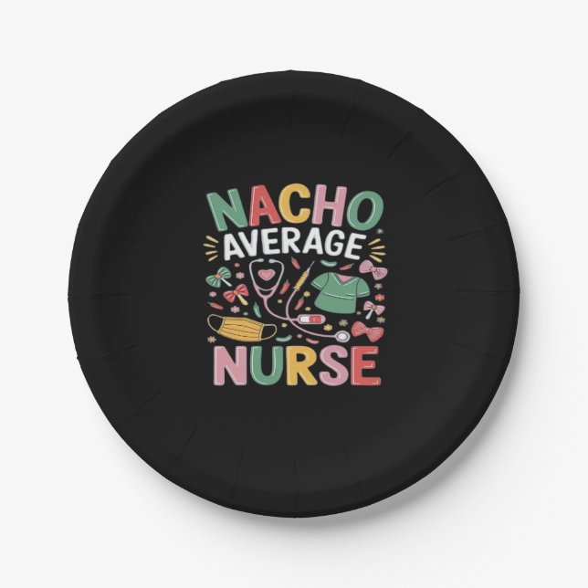 Cinco De Mayo Coquette Bow Nacho Average Nurse Nur Pappteller (Vorderseite)
