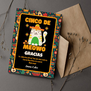 Cinco De Mayo - Cute Cat Gracias Merci