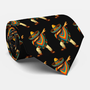 Cinco de Mayo Dabbing Mexican Poncho Krawatte