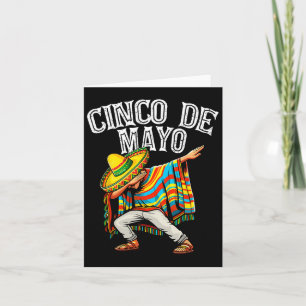 Cinco De Mayo Dabbing Mexican Poncho Sombrero Hat Karte