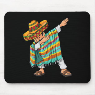 Cinco de Mayo Dabbing Poncho Sombrero Fun Mexikani Mousepad