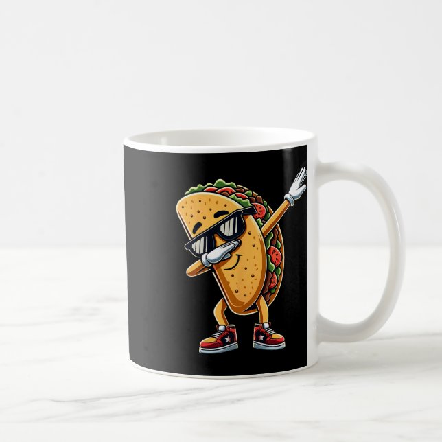 Cinco De Mayo Dabbing Taco Funny Mexicanisches Foo Kaffeetasse (Rechts)