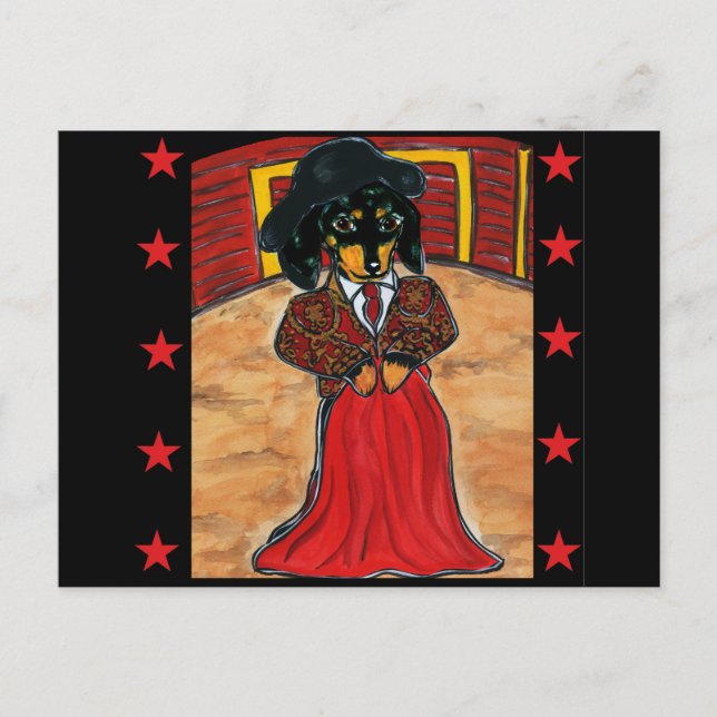 Cinco de mayo Dackeln Postkarte (Vorderseite)