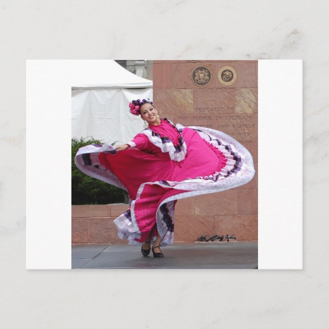 Cinco De Mayo Dancer Postkarte (Vorderseite)