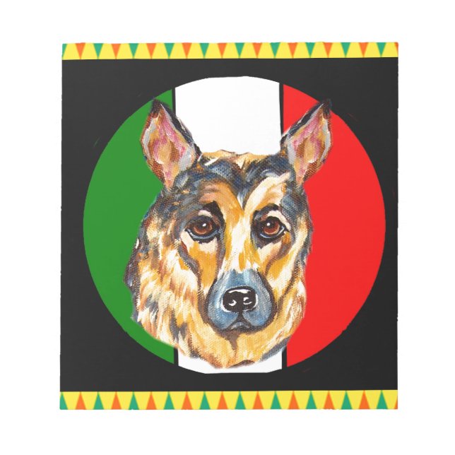 CINCO DE MAYO DEUTSCHE SHEPHERD NOTIZBLOCK (Vorderseite)