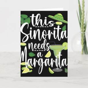 Cinco De Mayo Diese Señorita Braucht Einen Margari Karte