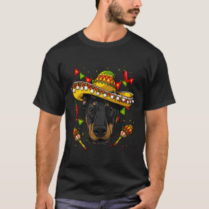 Cinco De Mayo Dobermann Men Women Kids Sombrero T-Shirt