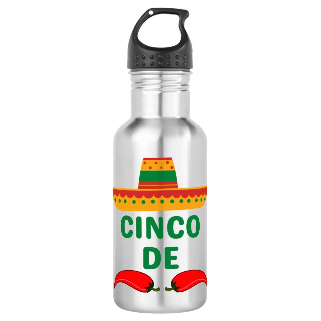 Cinco De Mayo Edelstahlflasche (Vorderseite)