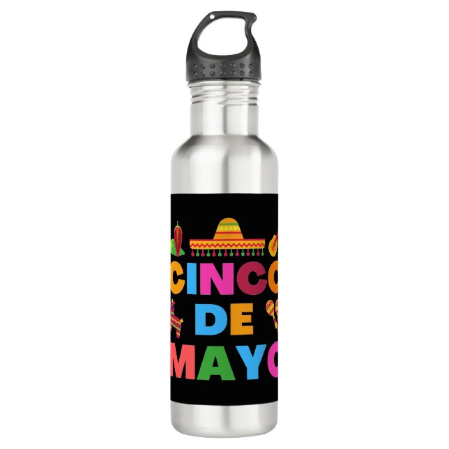 Cinco De Mayo Edelstahlflasche (Vorderseite)