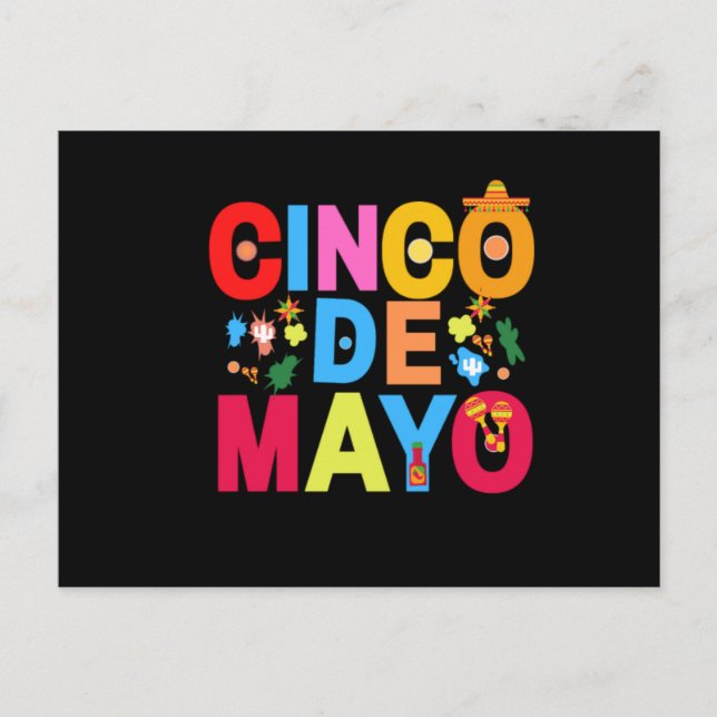 Cinco De Mayo Feiertagspostkarte (Vorderseite)
