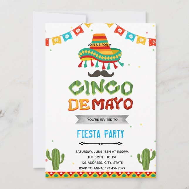 Cinco de mayo fiesta einladung (Vorderseite)