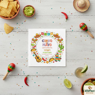 Cinco de Mayo Fiesta – Farbige Partyfeier Serviette