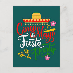 Cinco de Mayo Fiesta-Feierideen Feiertagspostkarte