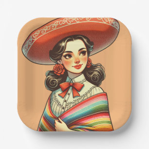Cinco de Mayo Fiesta Gastgeschenk Pappteller