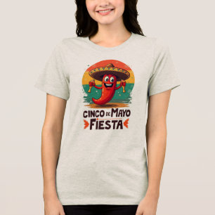 Cinco de Mayo Fiesta - Gewürz & Fun Mexikanisches Tri-Blend Shirt