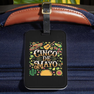 Cinco De Mayo Fiesta Niedliche Elemente des Party Gepäckanhänger