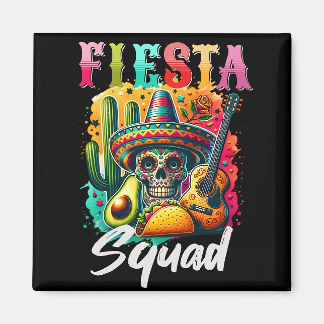 Cinco de Mayo Fiesta Squad Design Magnet (Vorne)