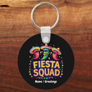 Cinco de Mayo Fiesta Squad Familien-Mexikanische P Schlüsselanhänger