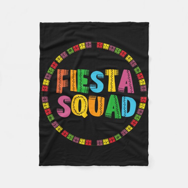 Cinco De Mayo Fiesta Squad Funny Let's Fiesta Mexi Fleecedecke (Vorderseite)