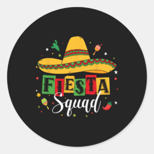 Cinco De Mayo Fiesta Squad Mexikanisches Party Cin Runder Aufkleber