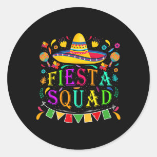 Cinco De Mayo Fiesta Squad Mexikanisches Party Cin Runder Aufkleber