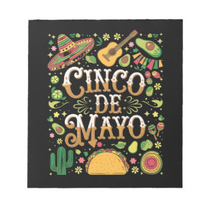 Cinco De Mayo Fiesta Süße Party-Elemente Notizblock