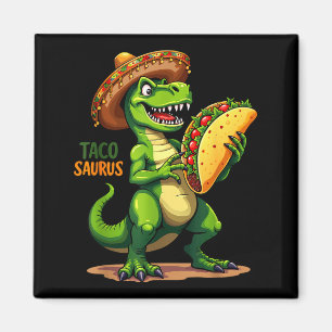 Cinco De Mayo Fiesta T-Rex Sombrero Tacosaurus Din Magnet