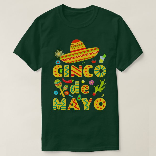 Cinco De Mayo Fiesta Überrascha Camisa 5 De Mayo V T-Shirt (Design vorne)