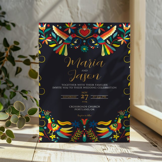 Cinco de Mayo Fiesta Wedding Einladung (Mexican Colorful Cinco de Mayo Fiesta Wedding Invitation)