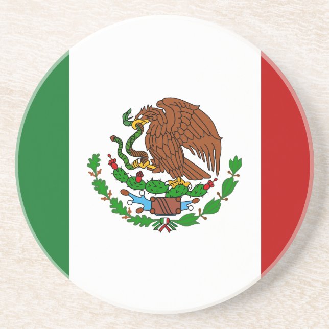 Cinco de Mayo Flag Mexiko Getränkeuntersetzer (Vorne)