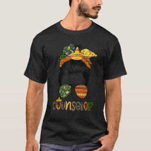 Cinco De Mayo Funny Messy Bun Glasses Counselor 1 T-Shirt