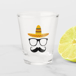Cinco De Mayo Funny Party Sombrero Mustache Schnapsglas